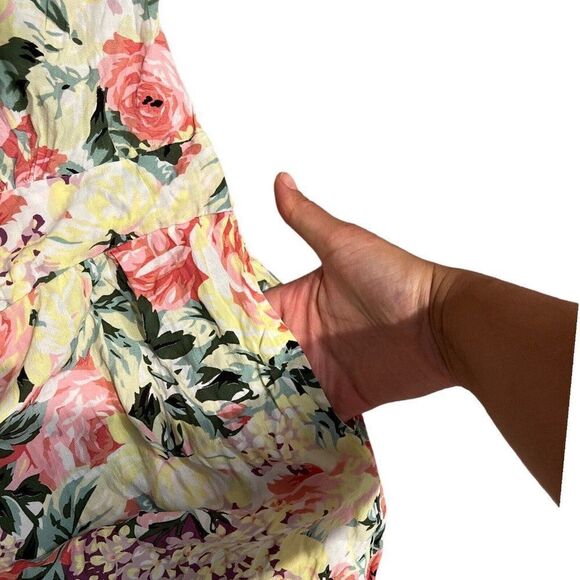 ANTHROPOLOGIE x FAITHFULL THE BRAND US 8/L Romper Ana Playsuit‎ Floral *READ* - Picture 10 of 16